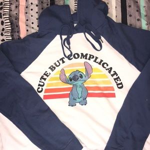 Disnep blue/white crop top